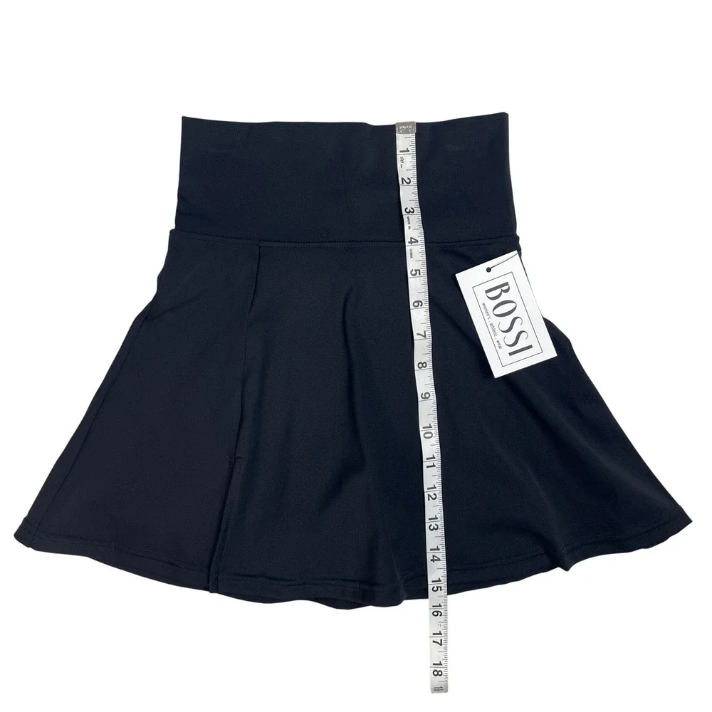 BOSSI Black Athleisure Skirt Shorts Built-in Athletic Tennis Golf‎ Juniors Small